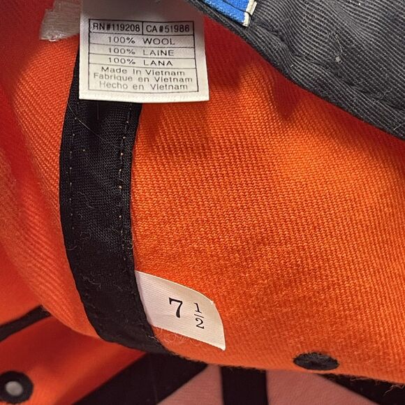 Houston Rockets Hat Adult Orange adidas Basketball Fitted Wool Cap 7 1/2 NBA - Picture 9 of 10